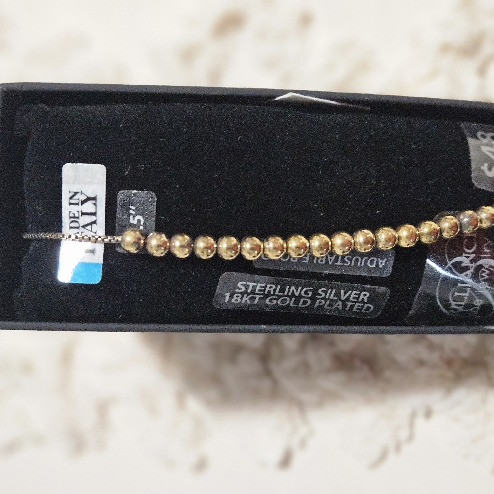 Brilliance Fine Jewelry Sterling Silver 18KT Gold Plated Bracelet